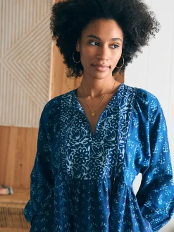 Dresses^Faherty Brand Silk Blend Solstice Mini Dress - Sunburst Mix Print