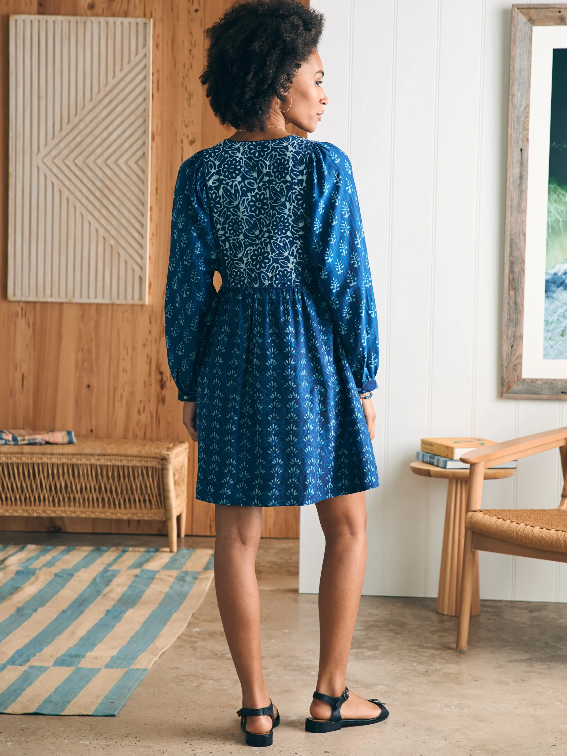 Dresses^Faherty Brand Silk Blend Solstice Mini Dress - Sunburst Mix Print