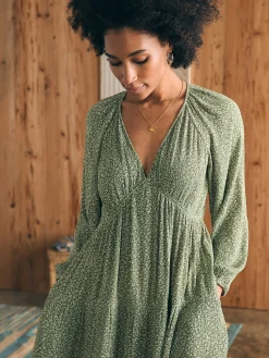 Dresses^Faherty Brand Sirene Dress - Green Riverton Ditsy Floral