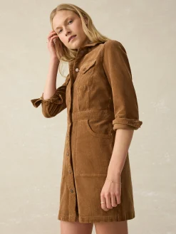 Dresses^Faherty Brand Softstretch Cord Michelle Dress - Cord Brown