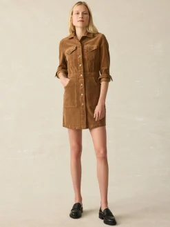 Dresses^Faherty Brand Softstretch Cord Michelle Dress - Cord Brown