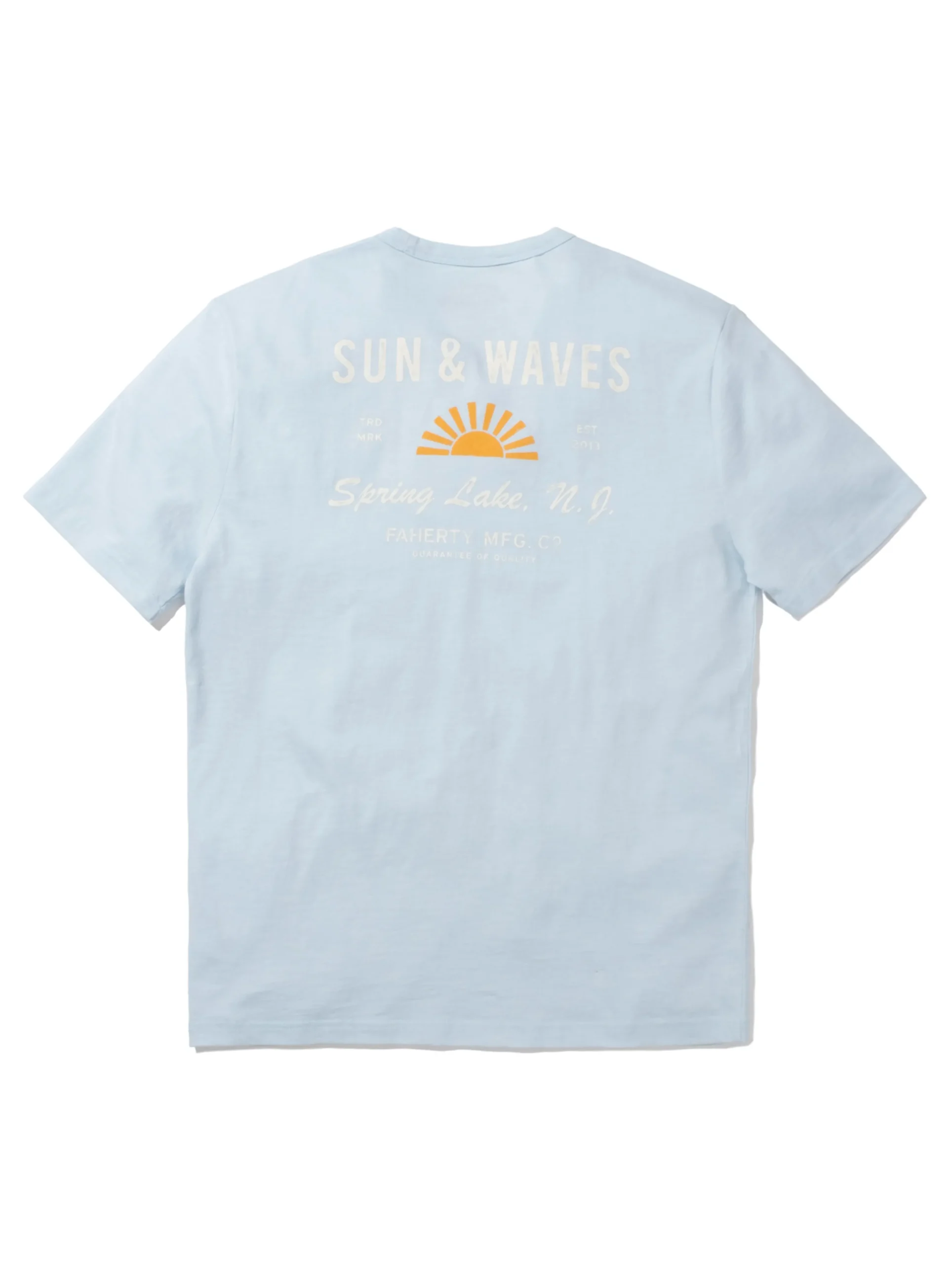 T-Shirts & Henleys^Faherty Brand Spring Lake Short-Sleeve Crew T-Shirt - Blue Oasis