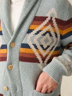 Sweaters^Faherty Brand Steven Paul Judd Cardigan Sweater - Mountain River Ombre