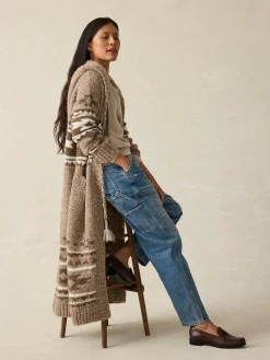Sweaters^Faherty Brand Steven Paul Judd Chahtah Hooded Duster - Mocha Chahtah