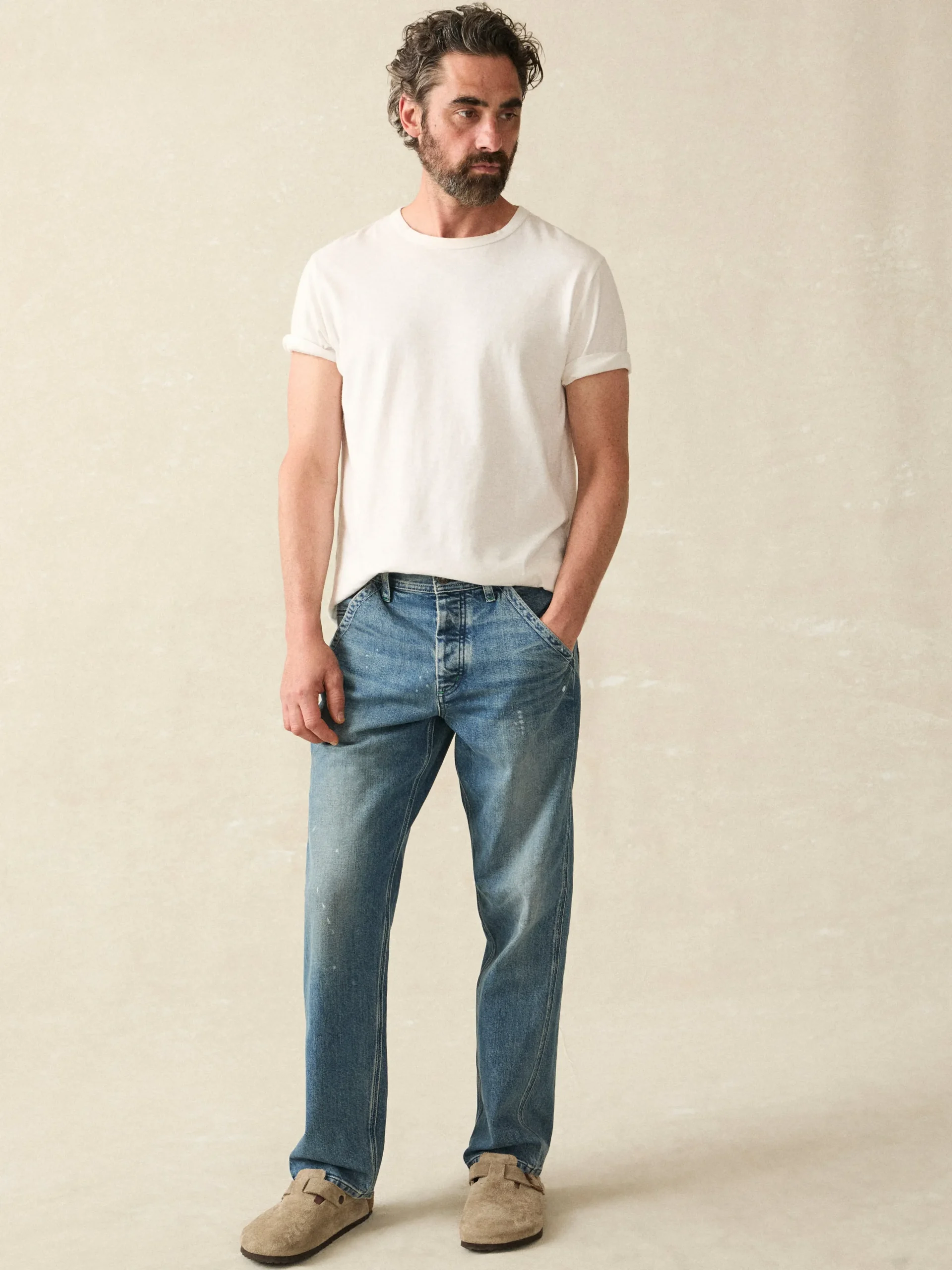 Pants^Faherty Brand Steven Paul Judd Denim Carpenter Pant - Waters Edge Wash