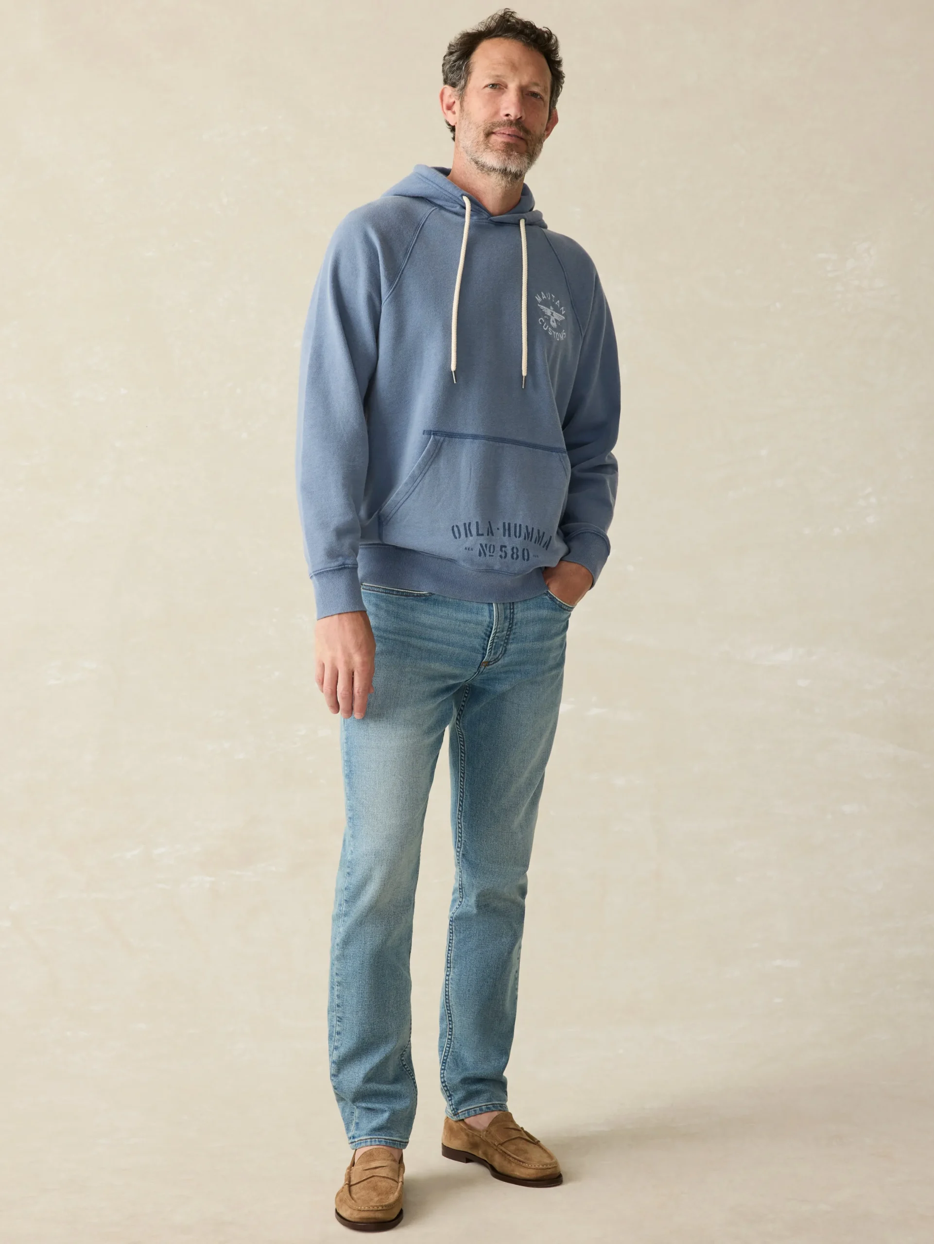 Hoodies & Sweatshirts^Faherty Brand Steven Paul Judd Fleece Hoodie - Mautan Blue