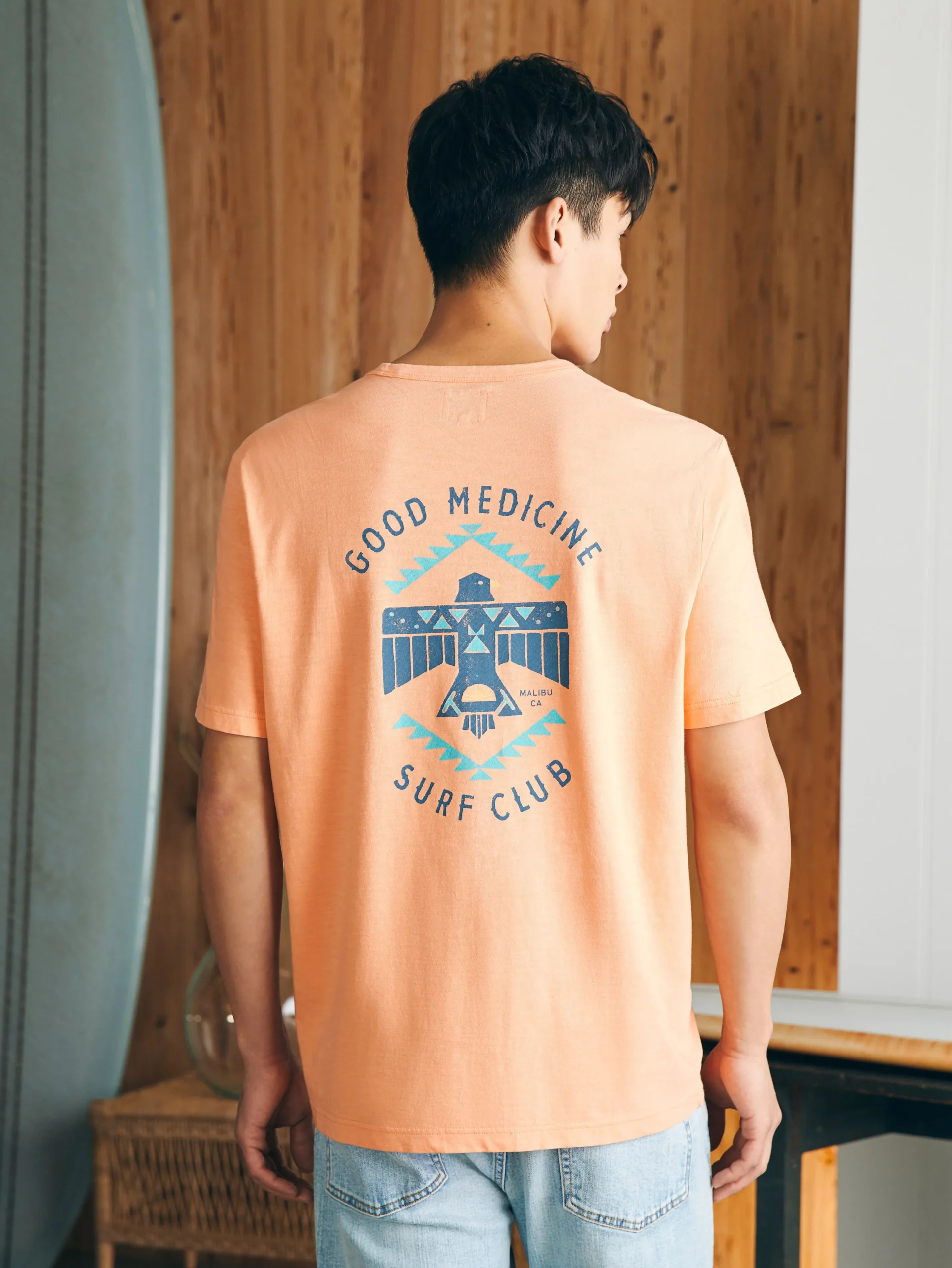 T-Shirts & Henleys^Faherty Brand Steven Paul Judd Good Medicine Surf Club Tee - Island Melon