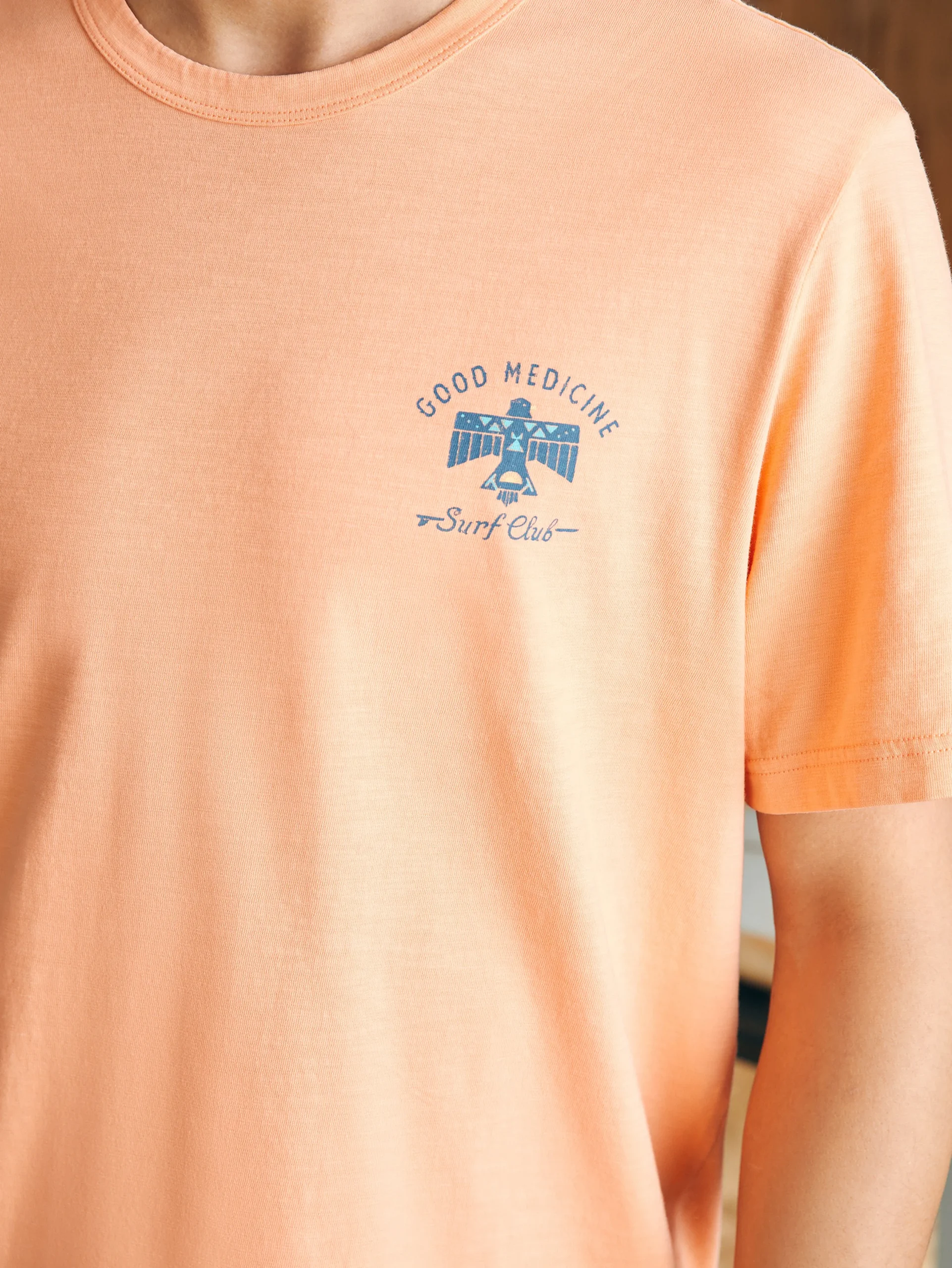 T-Shirts & Henleys^Faherty Brand Steven Paul Judd Good Medicine Surf Club Tee - Island Melon