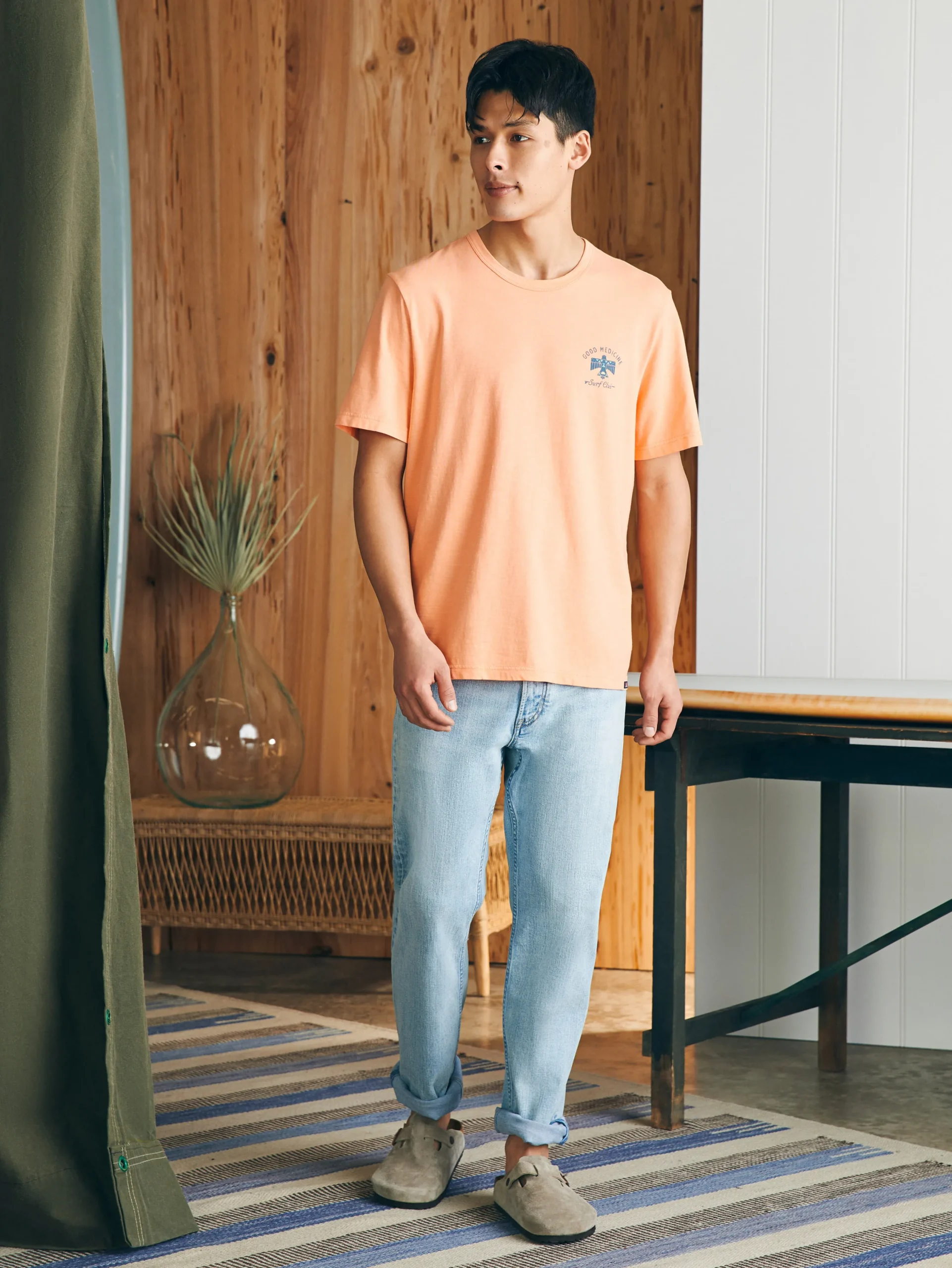 T-Shirts & Henleys^Faherty Brand Steven Paul Judd Good Medicine Surf Club Tee - Island Melon