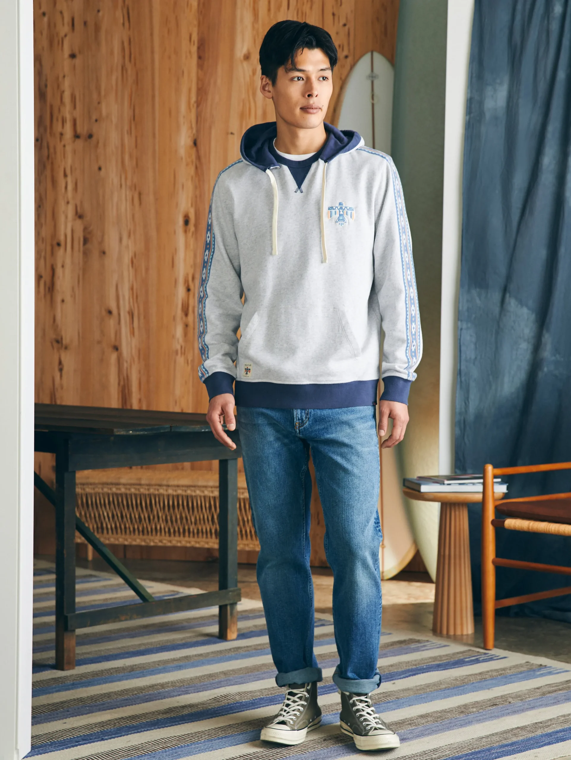 Hoodies & Sweatshirts^Faherty Brand Steven Paul Judd Good Medicine Surf Hoodie - Light Grey Heather