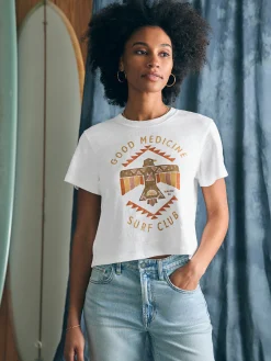 T-Shirts^Faherty Brand Steven Paul Judd Good Medicine Sunwashed Slub Tee - White