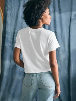 T-Shirts^Faherty Brand Steven Paul Judd Good Medicine Sunwashed Slub Tee - White
