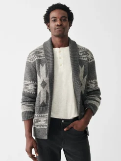 Sweaters^Faherty Brand Steven Paul Judd Thunderbird Cardigan - Charcoal Grey Thunderbird