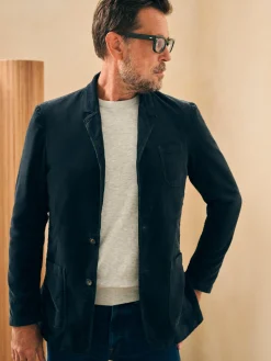 Blazers^Faherty Brand Stretch Corduroy Blazer - Midnight