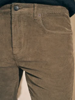 Pants^Faherty Brand Stretch Corduroy 5-Pocket Pant (32" Inseam) - Surplus Olive