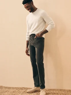 Pants^Faherty Brand Stretch Corduroy 5-Pocket Pant (34" Inseam) - Washed Black