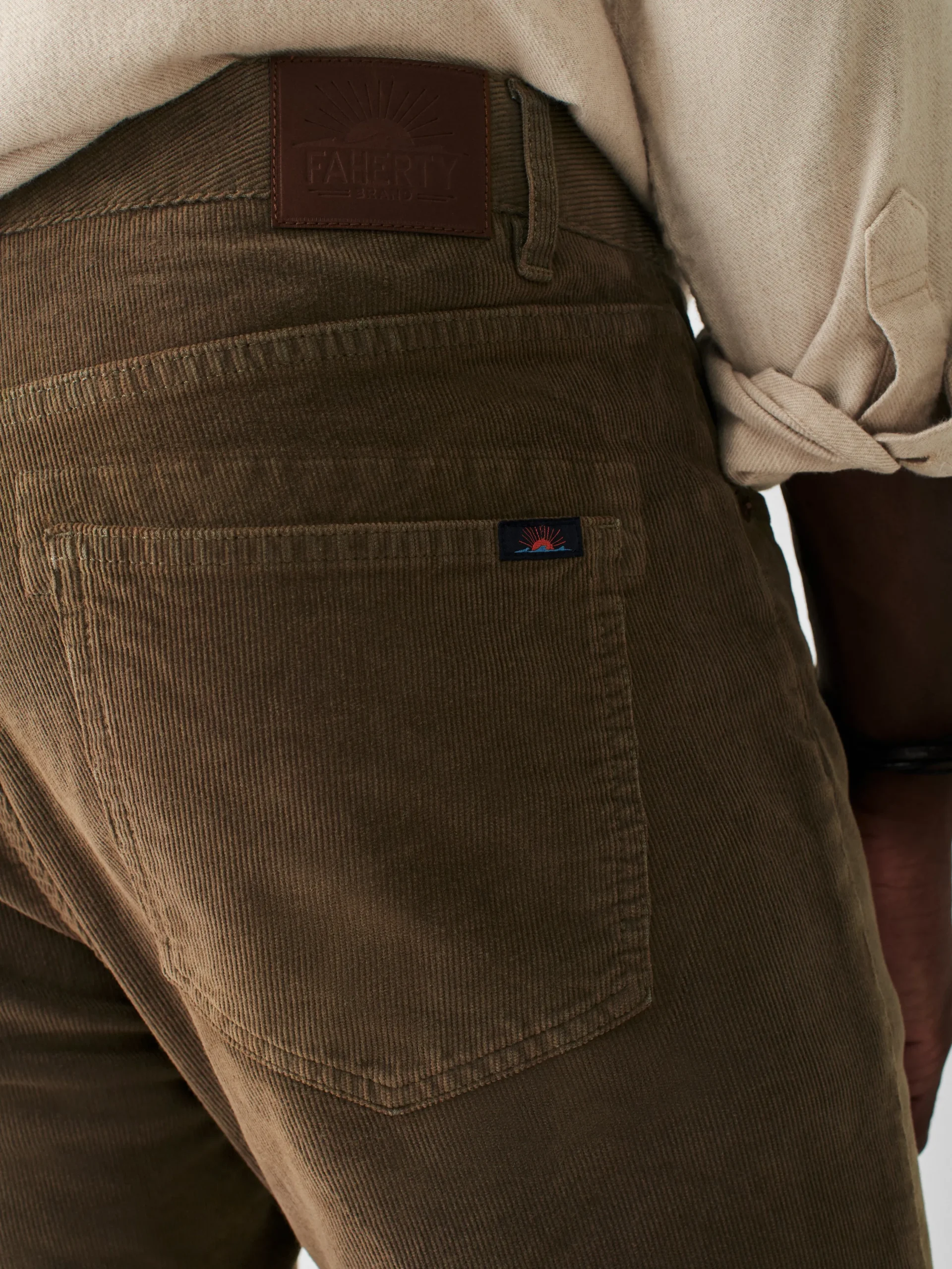 Pants^Faherty Brand Stretch Corduroy 5-Pocket Pant - Mountain Brown