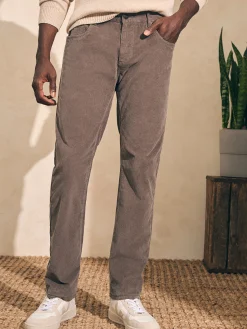 Pants^Faherty Brand Stretch Corduroy 5-Pocket Pant (32" Inseam) - Rugged Grey