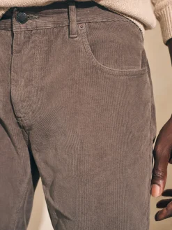 Pants^Faherty Brand Stretch Corduroy 5-Pocket Pant (32" Inseam) - Rugged Grey