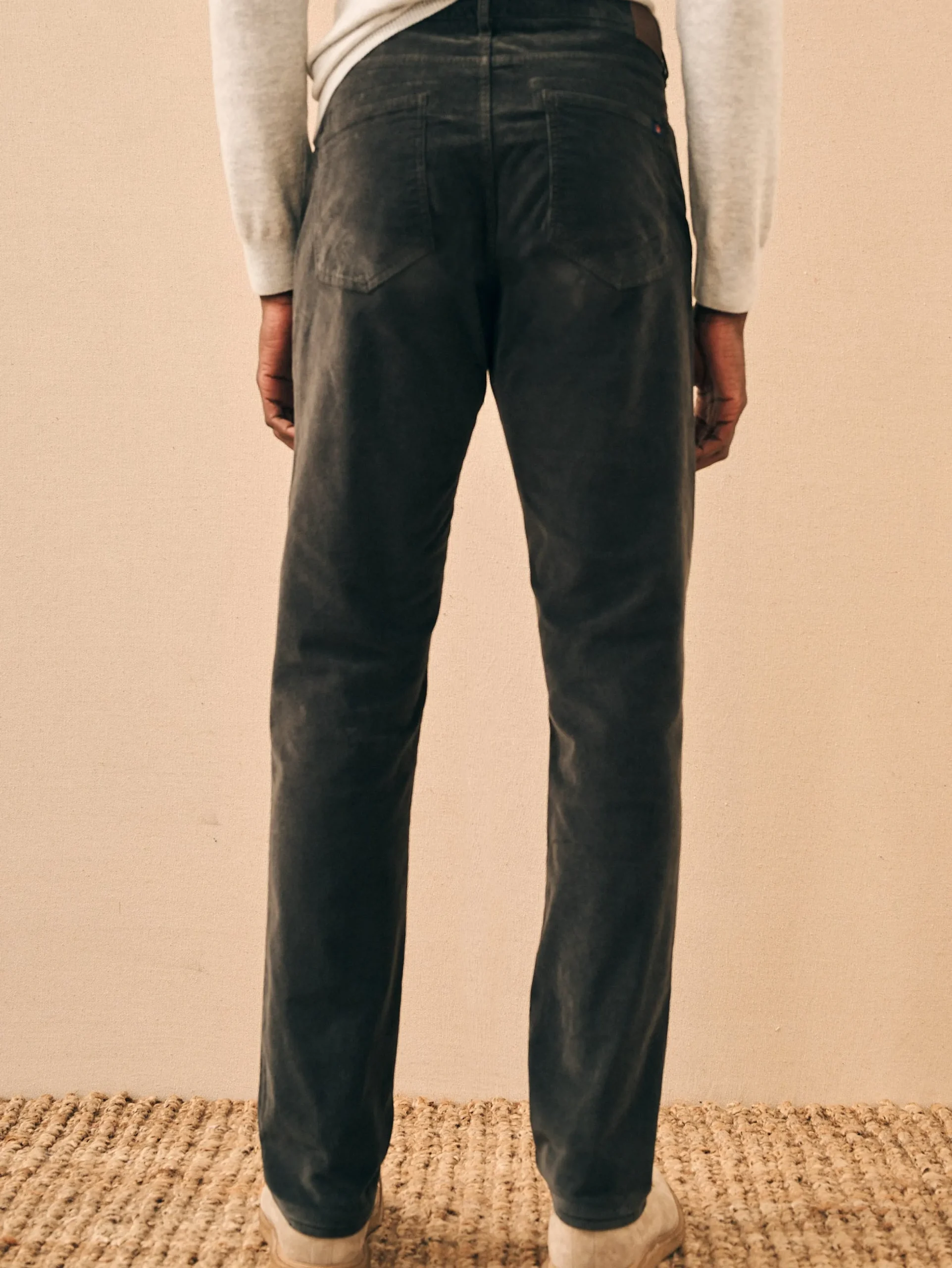 Pants^Faherty Brand Stretch Corduroy 5-Pocket Pant (32" Inseam) - Washed Black