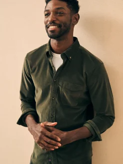 Shirts^Faherty Brand Stretch Corduroy Shirt - Forest