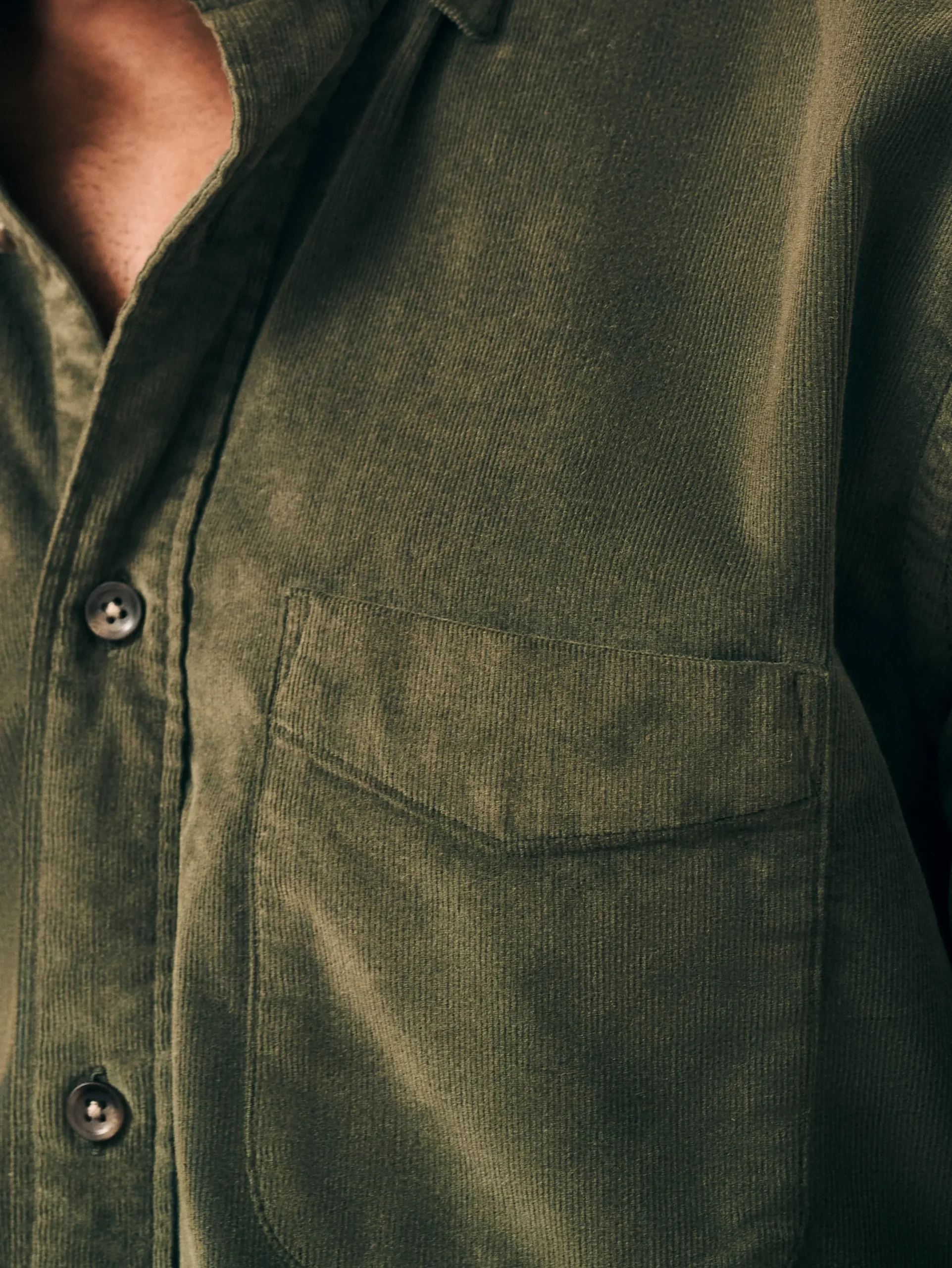 Shirts^Faherty Brand Stretch Corduroy Shirt - Forest