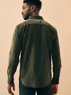 Shirts^Faherty Brand Stretch Corduroy Shirt - Forest