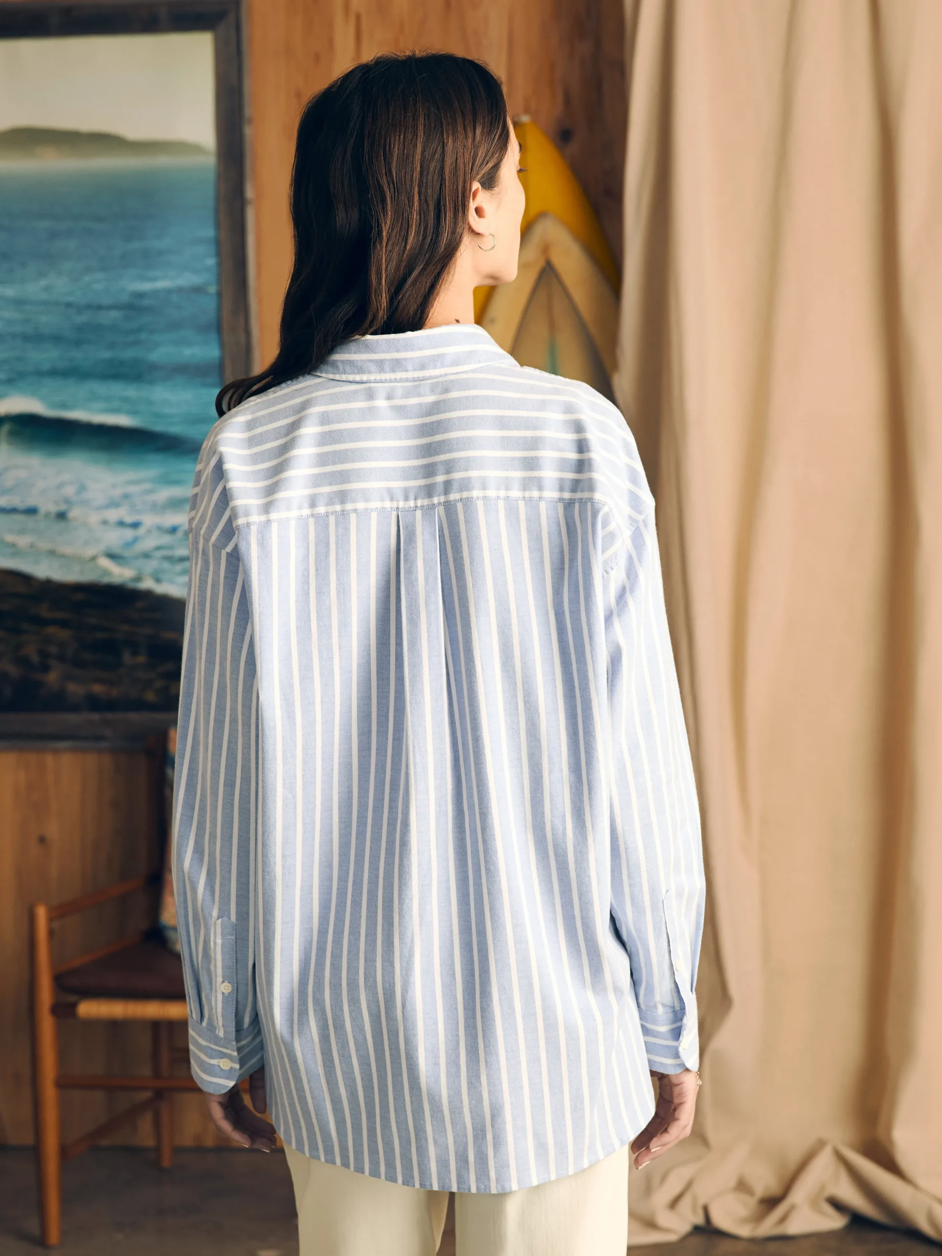 Shirts & Tops^Faherty Brand Stretch Oxford Relaxed Shirt - Mangrove Stripe