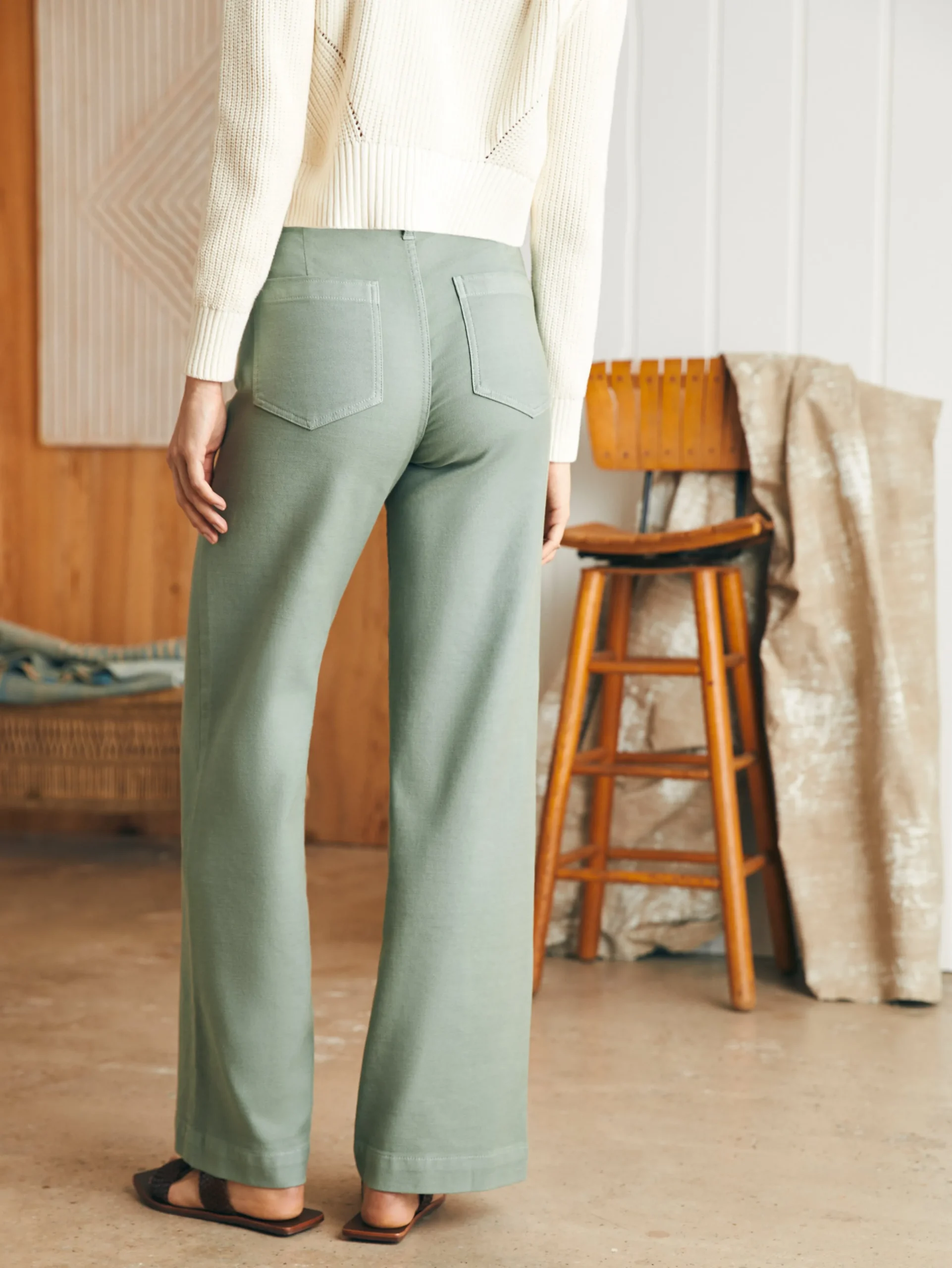 Pants^Faherty Brand Stretch Terry Harbor Pant - Coastal Sage