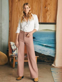 Pants^Faherty Brand Stretch Terry Harbor Pant - Wood Rose