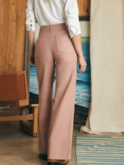 Pants^Faherty Brand Stretch Terry Harbor Pant - Wood Rose
