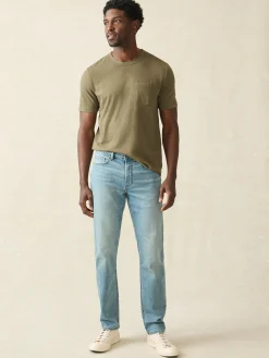 Pants^Faherty Brand Stretch Terry Indigo 5-Pocket Pant - Eastern Shore