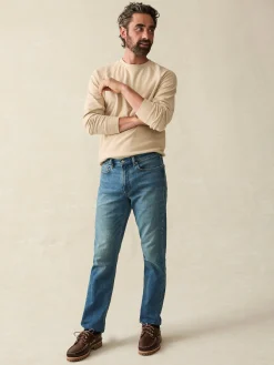Pants^Faherty Brand Stretch Terry Indigo 5-Pocket Pant - Indigo Ocean Wash