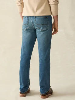 Pants^Faherty Brand Stretch Terry Indigo 5-Pocket Pant - Indigo Ocean Wash
