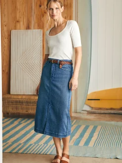 Shorts & Skirts^Faherty Brand Stretch Terry Midi Skirt - Riverton Wash