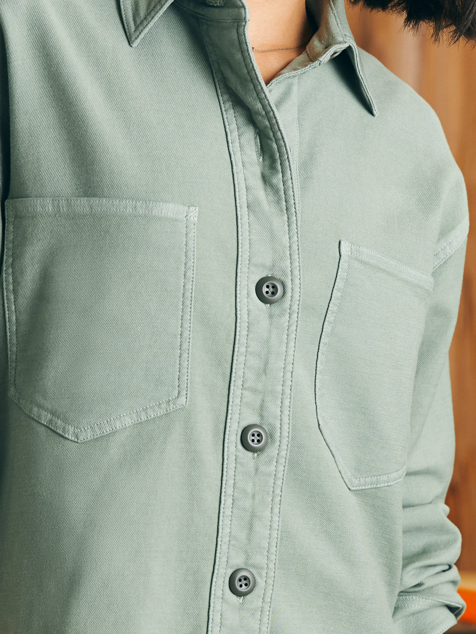 Blazers & Outerwear^Faherty Brand Stretch Terry Overshirt - Coastal Sage