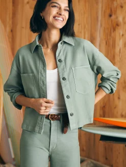 Blazers & Outerwear^Faherty Brand Stretch Terry Overshirt - Coastal Sage