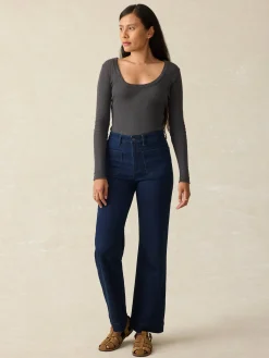 Pants^Faherty Brand Stretch Terry Patch Pocket Ankle Pant - Clermont Wash