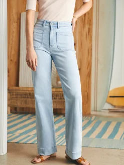 Pants|Jeans^Faherty Brand Stretch Terry Patch Pocket Pant - Clearlake Wash