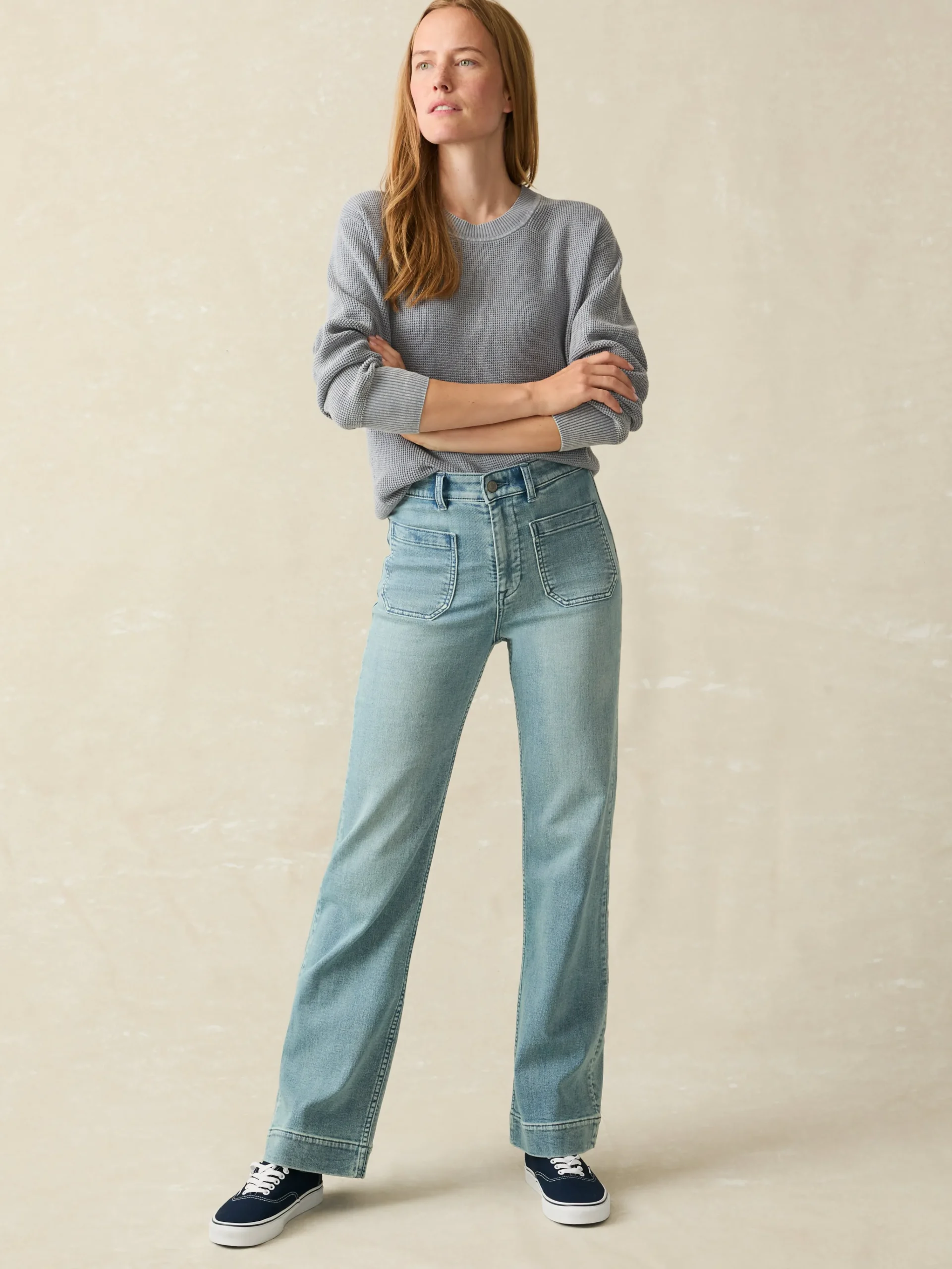 Pants^Faherty Brand Stretch Terry Patch Pocket Pant - Eastern Shore