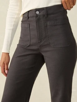 Pants^Faherty Brand Stretch Terry Patch Pocket Pant - Washed Black