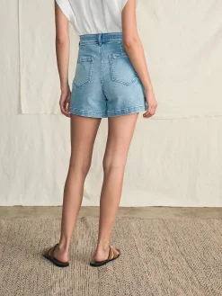 Shorts & Skirts^Faherty Brand Stretch Terry Patch Pocket Short - Mid Wash