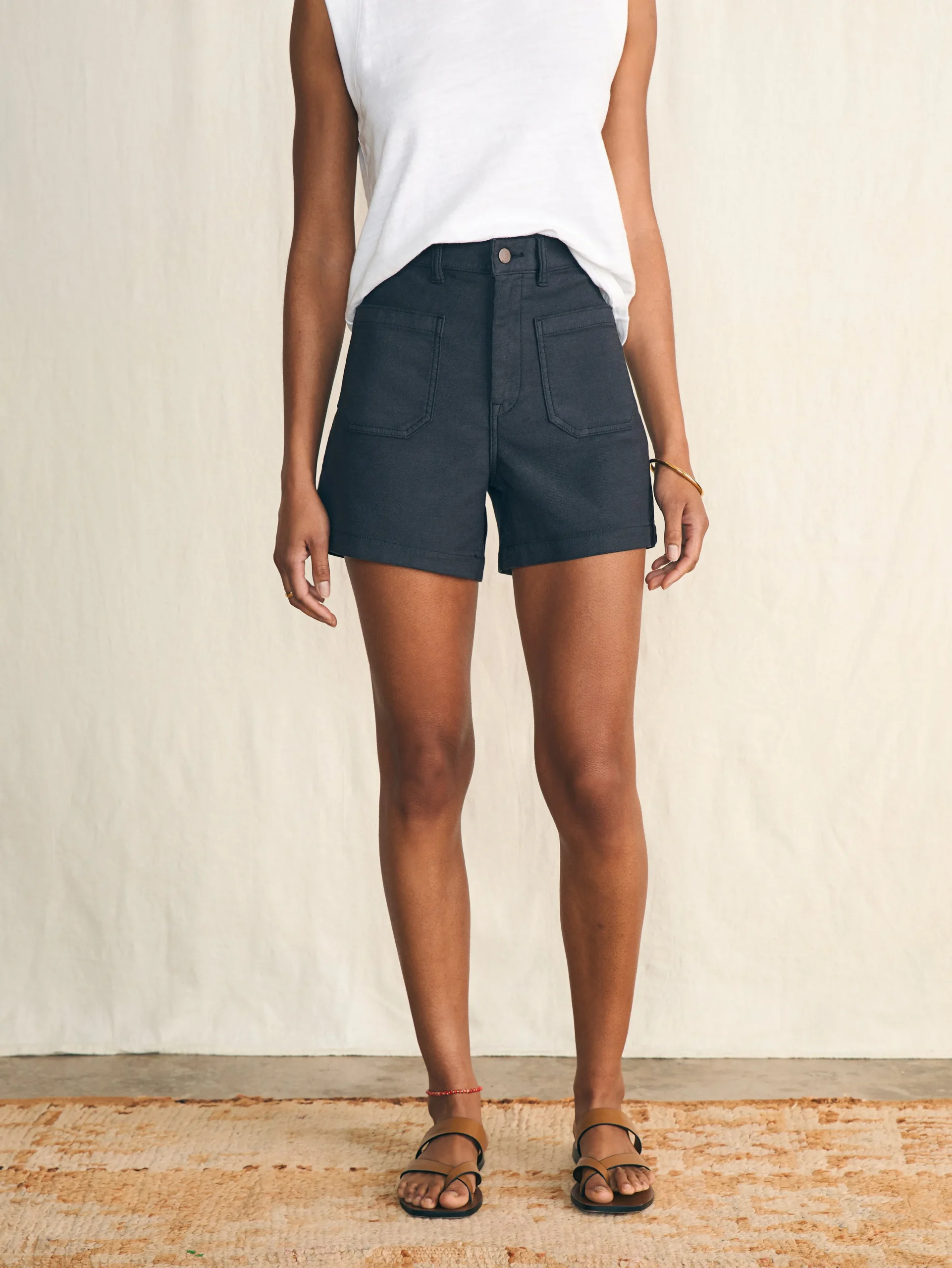 Shorts & Skirts^Faherty Brand Stretch Terry Patch Pocket Short - Washed Black