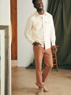 Pants^Faherty Brand Stretch Terry 5-Pocket Athletic Fit Pant (32" Inseam) - Mesa Red