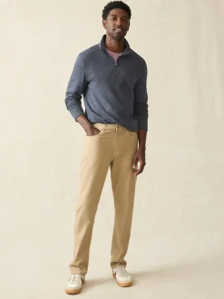 Pants^Faherty Brand Stretch Terry 5-Pocket Athletic Fit Pant - Desert Khaki