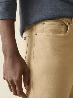 Pants^Faherty Brand Stretch Terry 5-Pocket Athletic Fit Pant - Desert Khaki