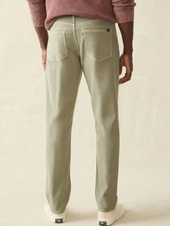 Pants^Faherty Brand Stretch Terry 5-Pocket Athletic Fit Pant - Faded Olive