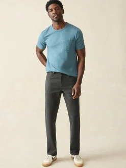 Pants^Faherty Brand Stretch Terry 5-Pocket Athletic Fit Pant - Onyx Black