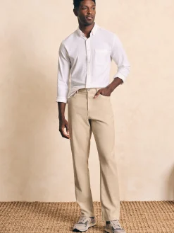 Pants^Faherty Brand Stretch Terry 5-Pocket Athletic Fit Pant - Stone