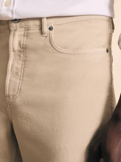 Pants^Faherty Brand Stretch Terry 5-Pocket Athletic Fit Pant - Stone